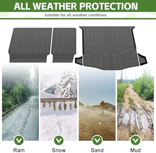 Cargo Liners for 2020-2025 Ford Escape Trunk Mat with Seat Back Cover Accessories, All Weather Rear Cargo Mat Backrest Protector for 2020 2021 2022 2023 2024 2025 Escape - Image 6