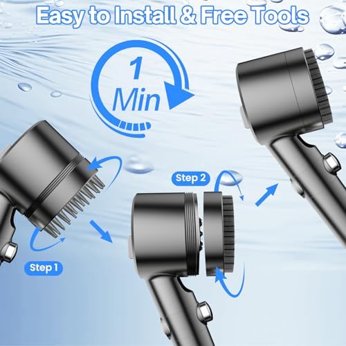Filtered Shower Head with Handheld,High Pressure Shower Heads with Filters - Image 2