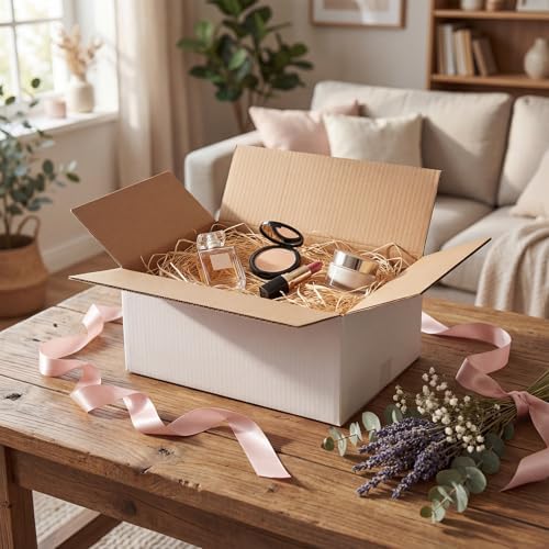 RLAVBL 9x6x4 Shipping Boxes Set of 40, White Corrugated Cardboard Box - Image 4