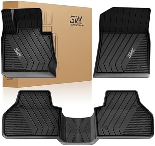 3W Floor Mats for BMW X3 F25 2011-2017 & X4 2015-2018, TPE All Weather by 3W