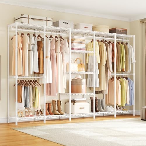 ONBRILL F5 Heavy Duty Clothes Rack Freestanding Modular Closet System White by ONBRILL