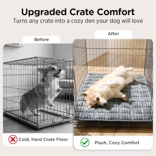 Bedsure ComfyFleece™ Washable Dog Crate Pad,Soft Extra Large Pet Mat,41" - Image 2