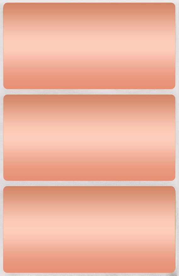 Royal Green Metallic Labels Stickers 4 inch x 2 inch Rectangle Label in Rose by RoyalGreen