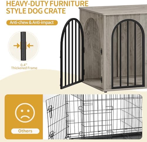 Hzuaneri 31.5'' Dog Crate Furniture,Dog Kennel Indoor for Small/Medium Dogs - Image 6