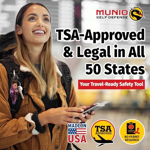 MUNIO Self Defense Keychain – Lightweight, Stylish & Portable Safety Tool for Women & Men – Non-Lethal Kubotan, Easy to Use - Image 4