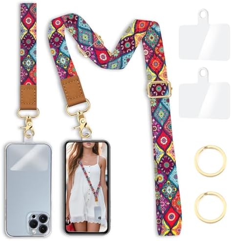 Yonlevres Phone Lanyard Crossbody Strap Wrist Neck Adjustable Women Boho by Yonlevres