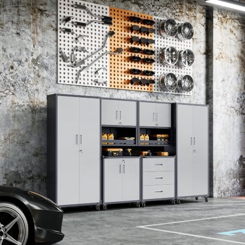 6-Piece Garage Storage Cabinets System Heavy Duty Workshop Set - Image 3