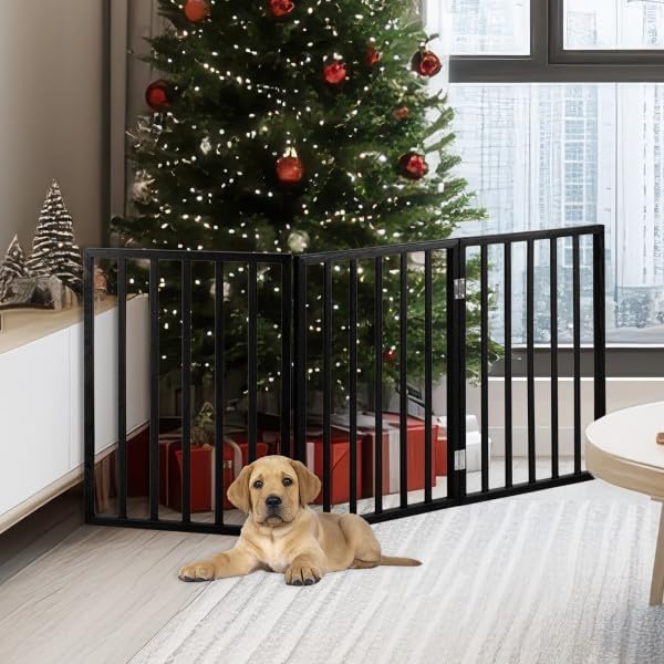 Pet Gate - 3-Panel Indoor Foldable Dog Fence - Image 8
