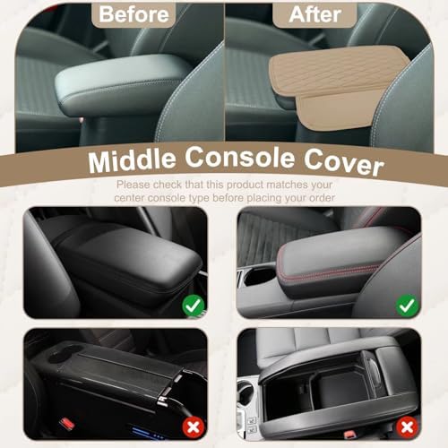 BFXM Car Center Console Cover with 2 Organizer Pockets Storage Bags - Image 3