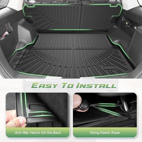 Escape Floor Mats - Car Mats for Ford Escape 2009-2012, Mazda Tribute & 2009-2011 Mercury Mariner, All Weather Floor Mats and Cargo Liner for Escape Accessories, Heavy Duty Rubber Mats - Image 5