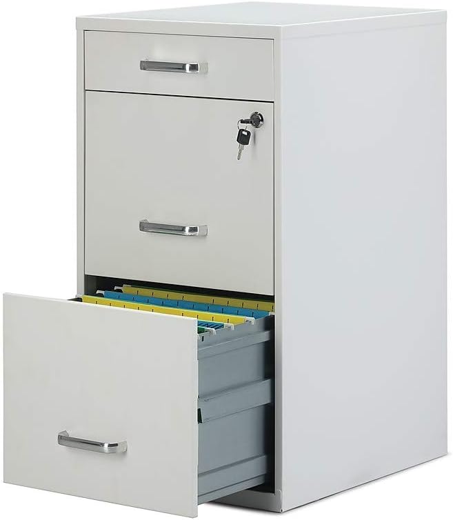 STAPLES 3-Drawer Vertical File Cabinet, Letter Size Documents, Lockable & Mobile - Image 5