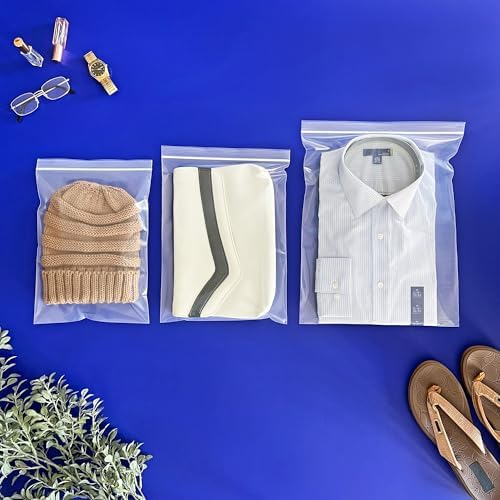 Plymor 9" x 12" (100), 10" x 13" (100), 12" x 15" (100), 4 Mil Variety Pack Heavy Duty Zipper Reclosable Plastic Bags - Image 3