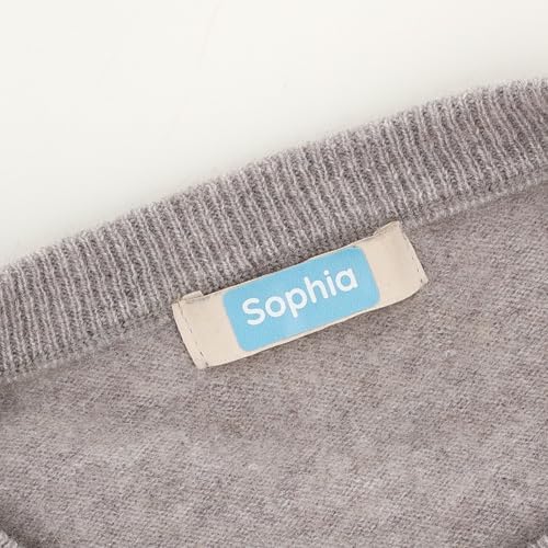 TeddyLabels - Clothing Labels for Nursing Home (120) – Self-Adhesive Name Tags for Clothes and Personal Items. Personalized Labels for Daycare, Nursing Homes, and Laundry Use - Blue - Image 3