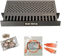 Neat Patch MINI 1U Low Profile Cable Management Kit - 3 Packs w/ 72 CAT6 Patch Cables (1FT Orange) by Electriduct