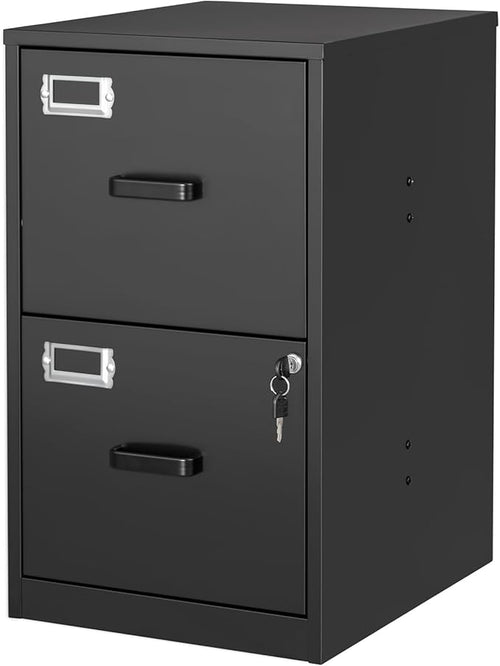 2 Drawer File Cabinet with Lock Vertical Filing Storage Cabinet Office Home by BYNSOE