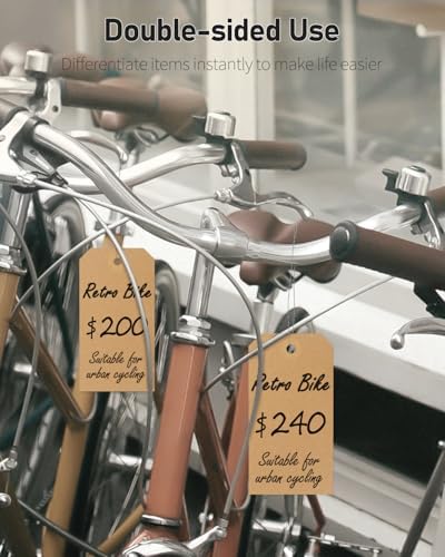 Uniclife 100 Pcs Blank Shipping Tags with Wire Attached 4.7 Inch Writable Brown Kraft Paper Hang Tags with Reinforced Eyelet Large Marking Price Tag Inventory Label Tag, 4.7" L x 2 3/8" W - Image 2
