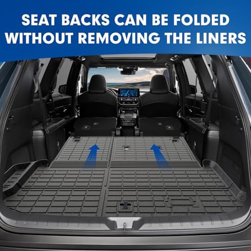 Mixsuper Cargo Liner for Toyota Grand Highlander 2024-2026, All Weather All-in-One Trunk & Backrest Mat, TPE Rear Seat Protector Accessories - Image 6