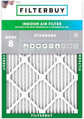 Filterbuy 16x22x1 Air Filter MERV 8 Dust & Allergy Defense (1-Pack) by Filterbuy