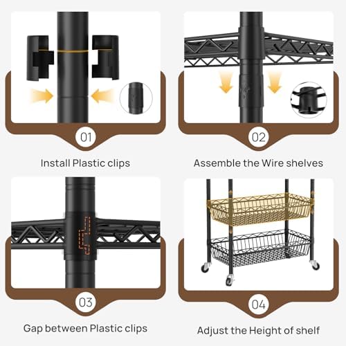 Golpart Heavy Duty Rolling Clothes Rack Wheels Portable Metal Garment Rack - Image 6