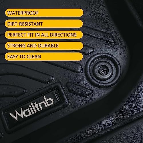 All Weather Floor Mats Custom for Chevrolet Bolt EV 2017-2024 Protection TPE Rubber Waterproof Non-Slip Durable Floor Liners Fits Front& 2nd Row Chevy Bolt EV Full Set Black Accessories - Image 2
