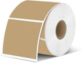 iEager Brown Square Thermal Label Stickers, 500 Sheets/Roll by iEager