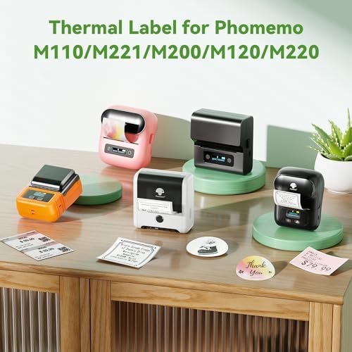 Phomemo Transparent Thermal Labels, Use for M110/M100/M220/M108, 230PCS - Image 5