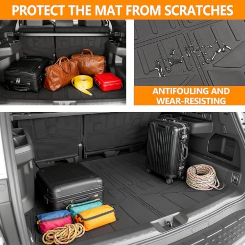 Cargo Mat Compatible with 2025 2026 Toyota 4Runner(Only for 5 Seats Gas) Cargo Liner Backrest Liner Seatback Protector for Toyota 4Runner Accessories(25-26 4Runner) - Image 4