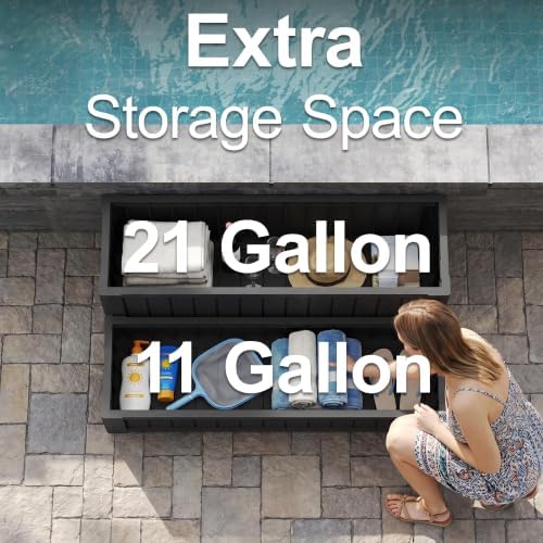 Plastic Hot Tub Steps with Storage, Spa Steps Outdoor Stairs, 36.6 Inches Long - Non-Slip All Weather Top & Feet, 32 Gallon Capacity, Waterproof for Porch/RV/Deck, Sturdy Plastic Frame, Black - Image 6