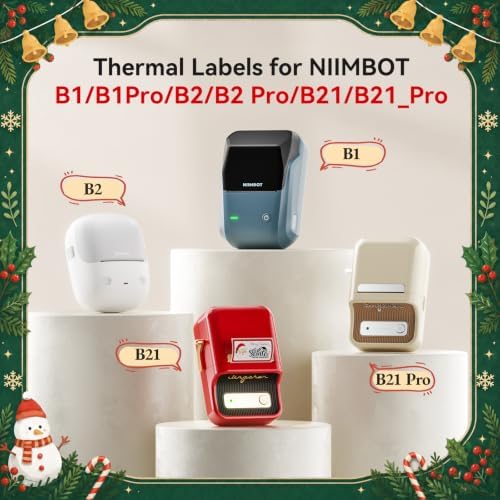 NIIMBOT 3 Rolls Christmas Thermal Label Paper for B1/B21/B2/PRO Label Maker - Image 7