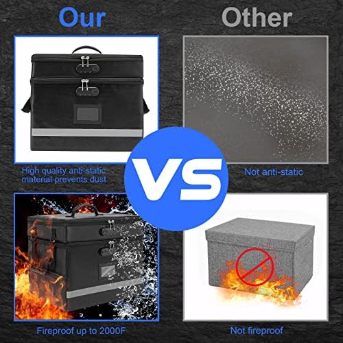 EXLIFBAG Fireproof File Organizer with Lock, 2 Layer - Image 5