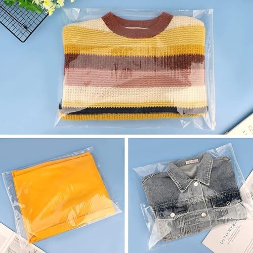 Clear Zipper Bags for Clothes, 25 Pcs 14x16 inch, with Vent Holes - Image 2