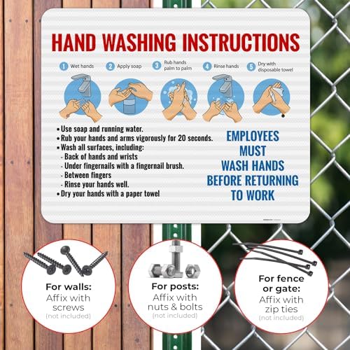 Employees Wash Hands Before Returning to Work Sign, - Image 4