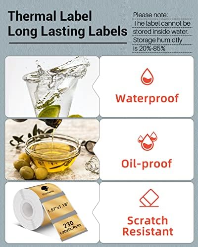 Phomemo Labels, 1.97"x 1.18", for M110/M100/M220/M108, Golden, 230 PCS - Image 4