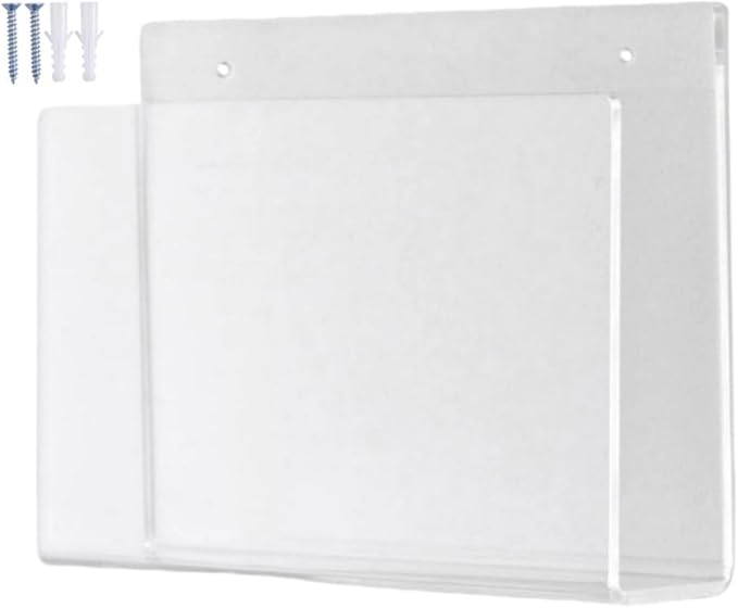 Wall Mount File Holder | Clear Acrylic Display Rack, Wall Mounted File Holder by Unknown