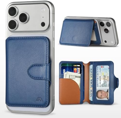 for MagSafe Wallet, Magnetic Phone Wallet RFID Blocking Strong Magnet by MEFON