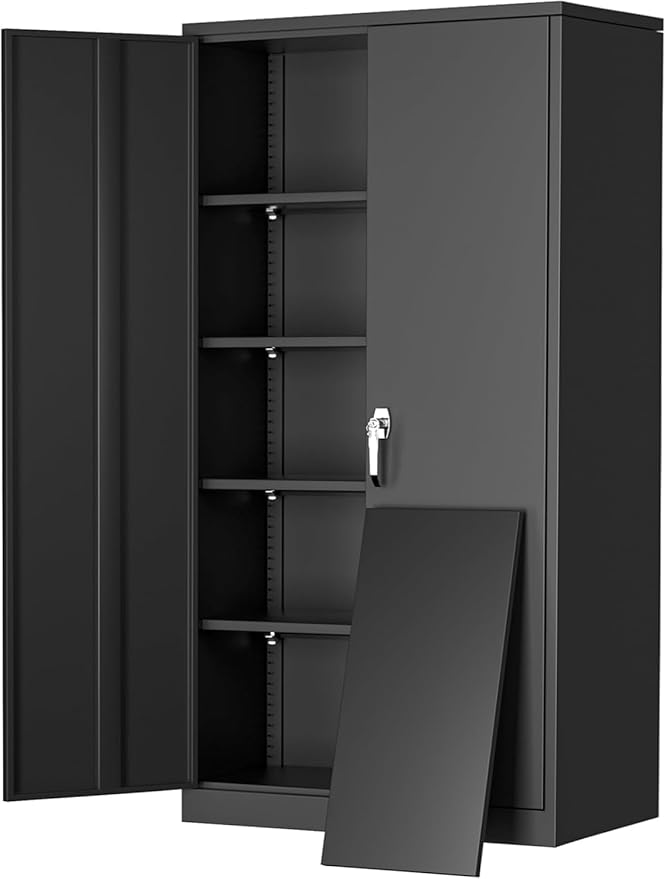 Greenvelly Metal Cabinet with Lock, Locking Cabinet by Greenvelly