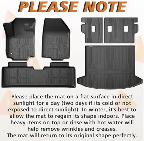 TripleAliners Floor & Trunk & Backrest Mats for 2025+ Chevy Equinox, NOT EV - Image 2
