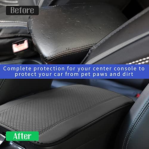 Ziciner Leather Car Center Console Armrest Pad, PU Waterproof Auto Seat Box Cover Protector, Hand Rest Cushion Protection Pad, Vehicles Interior Accessories Universal for Truck,SUV (Gray A) - Image 5