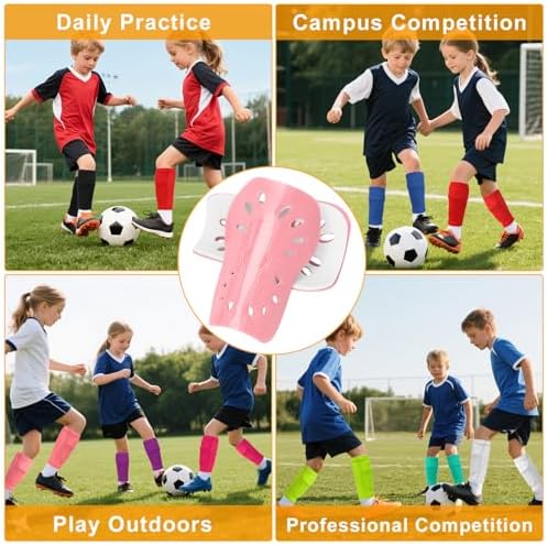 2 Pairs Shin Guards Soccer for Kids,Shin Pads Extra Lightweight Breathable Slide in Shin Guard for Football Training Match Outdoor Activities Protective Slip-in Shin Guards for Boys Girls - Image 6