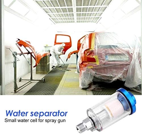 Joywayus 2PCS Water Oil Separator,1/4" NPT Inlet and Outlet Filter,Spray Gun Air Compressor Tools - Image 2