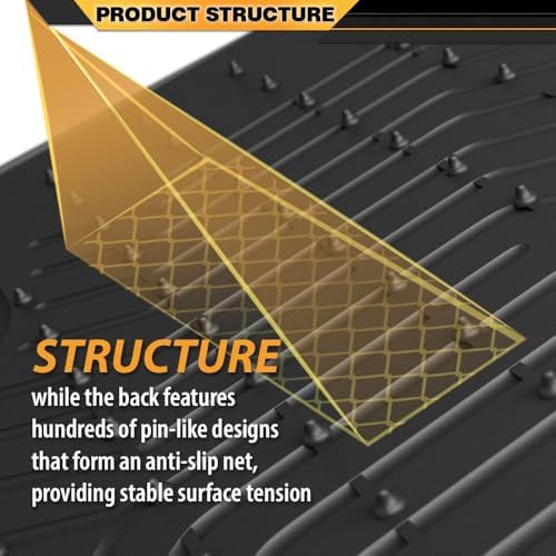 G-PLUS TPE 3PCS Floor Mats Fit 2016-2023 Toyota Tacoma Double Cab - Image 4