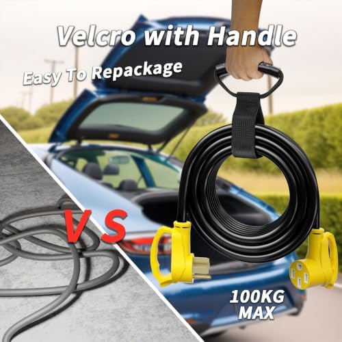 PlugSaf 15 FT 50 Amp RV/EV Extension Cord Outdoor, 125/250V 6250/12500W STW - Image 6