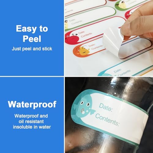 512 Pcs 1"x4" Waterproof Cartoon Baby Bottle Labels for Daycare - Image 3