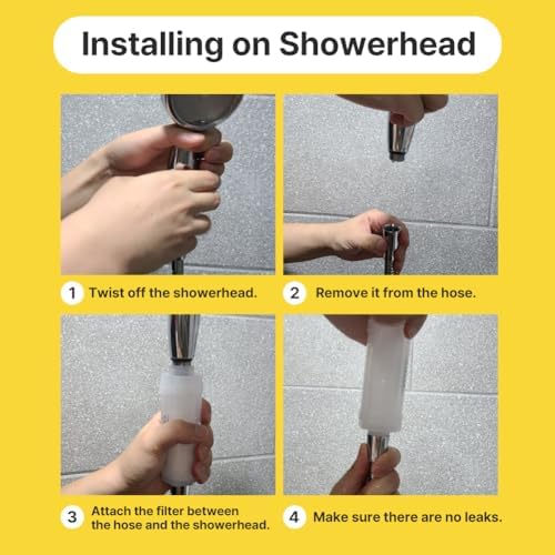 2 Packs Korea Made Shower Filter - Remove Toxic Chemicals, Hard Water & Chlorine - Showerhead Filter for Shower Head - Fits All Shower Types - Superior Water Filtration for Healthier Skin - Image 4