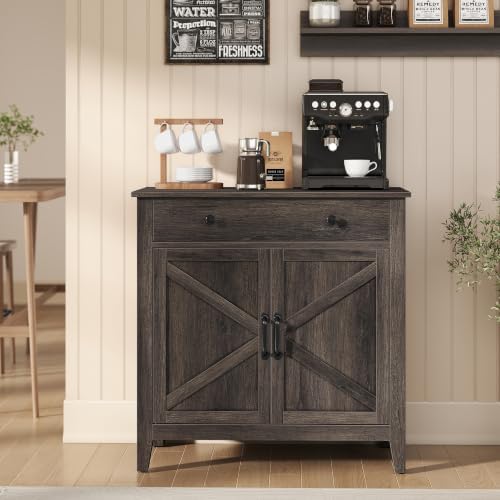 VASAGLE Buffet Cabinet, Coffee Bar with a Drawer, Adjustable Shelf by VASAGLEbySONGMICSHOME