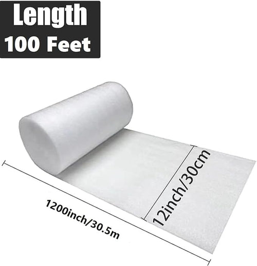 12"x 100' Foam Wrap Rolls for Moving Packing Foam Roll Packing Materials - Image 2