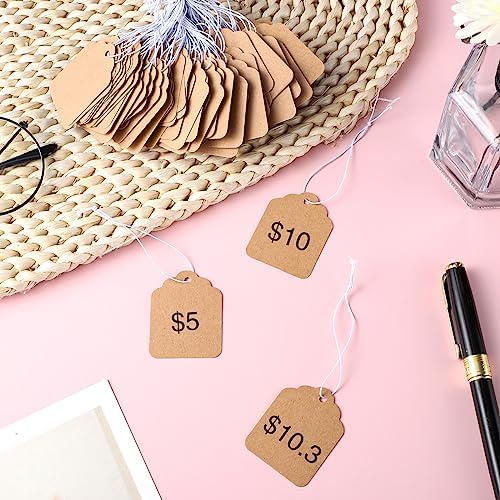 200 Pcs Small Price Tags Paper Tags with Elastic String 1.38×1.8 Inch - Image 3