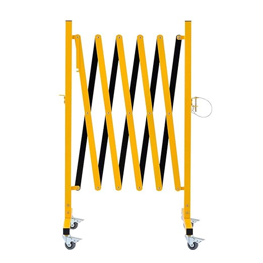 GYMTIME Easily Assembled Expandable Metal Barricade, 8 Feet, Portable Safety by GYMTIME