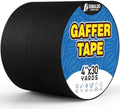 Gaffers Tape (4"x30 yards) Heavy Duty, Easy Rip, No Residue | Black by Unknown