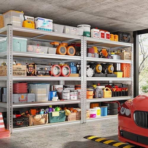 REIBII 2500LBS Garage Shelving,40"W Rust-Proof Storage Shelves For Basement - Image 2